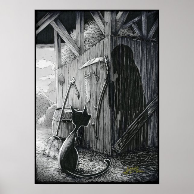 Boo Gatinho Escadas no Poster de Sombras (Frente)