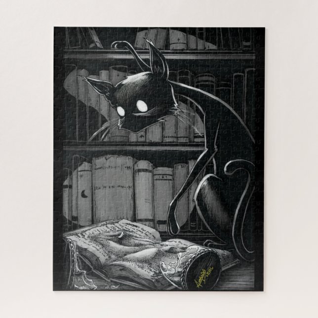 Boo Gatinho Lê a Quebra-cabeça de Dune Jigsee (Vertical)