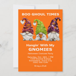 Boo Ghoul Times com o meu convite para os gnomos