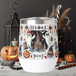 Boo Halloween Ghost Modern Script Friendly Spooky