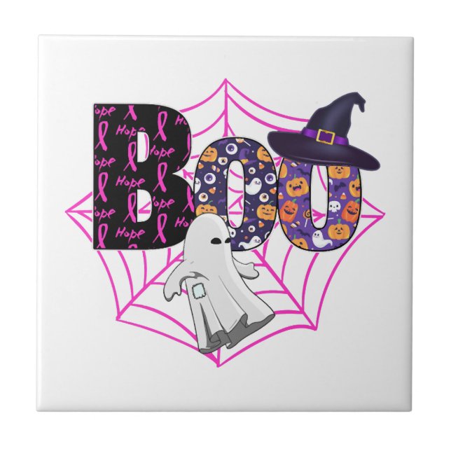 Boo Halloween Outubro Rosa (Frente)
