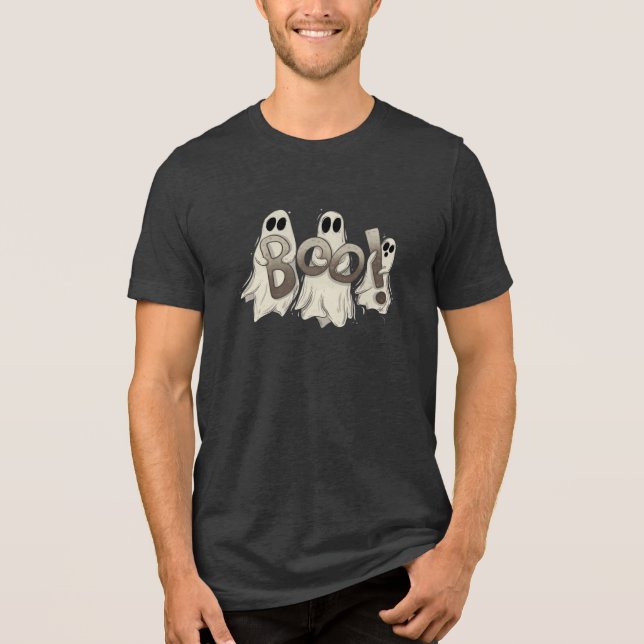 Boo Halloween T-Shirt | Spooky Ghost Tee (Frente)
