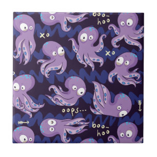 Boo Octopus Cute Roxo Kids Clothing & Décor