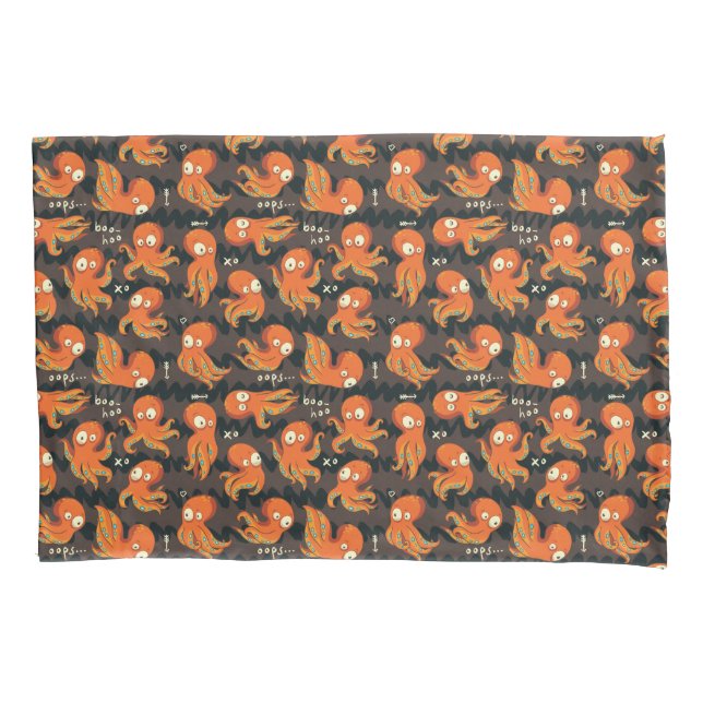Boo Octopus Orange & Black Kids Clothing & Décor (Frente)