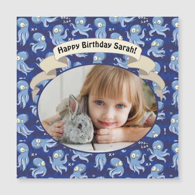 Boo Polvo Azul Fofo Aniversário Infantil (Frente)