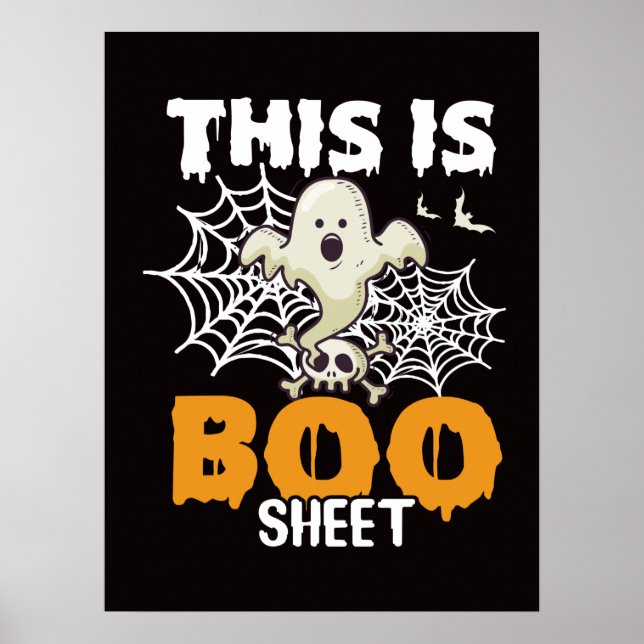 Boo Sheet Halloween Decore Engraçado Poster (Frente)