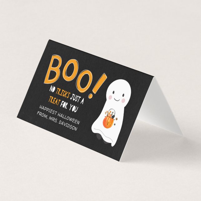 Boo Um Tratamento Para Você | Fantasma Halloween S (Frente)