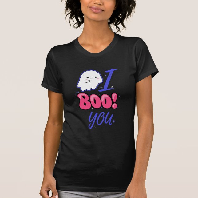 Boo Você Feliz Camisa De Halloween (Frente)