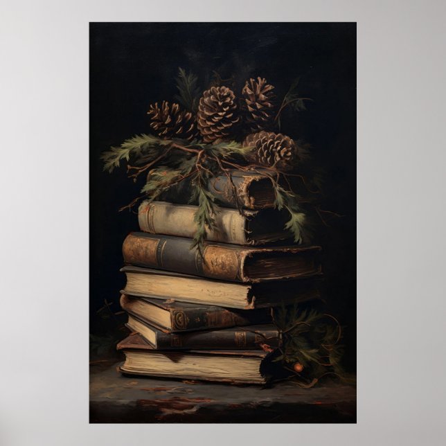Book Art Ainda Life Painting Poster (Frente)