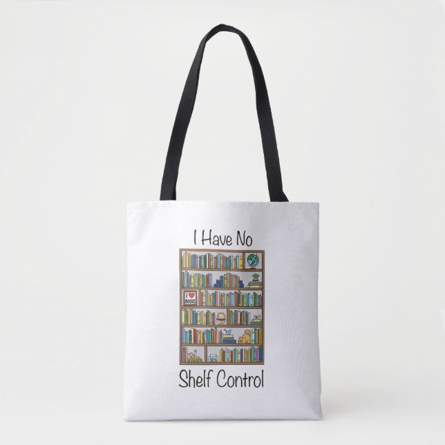 Book Lover Tote Bag - Não Tenho Controle De Pratel (Frente)