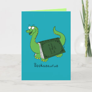 Bookasaurus - Cartão de Livro Dinossauro Engraçado