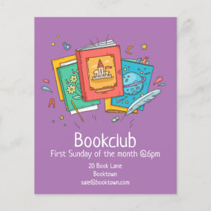 Bookclub lendo livros grupo livro folheto de sess