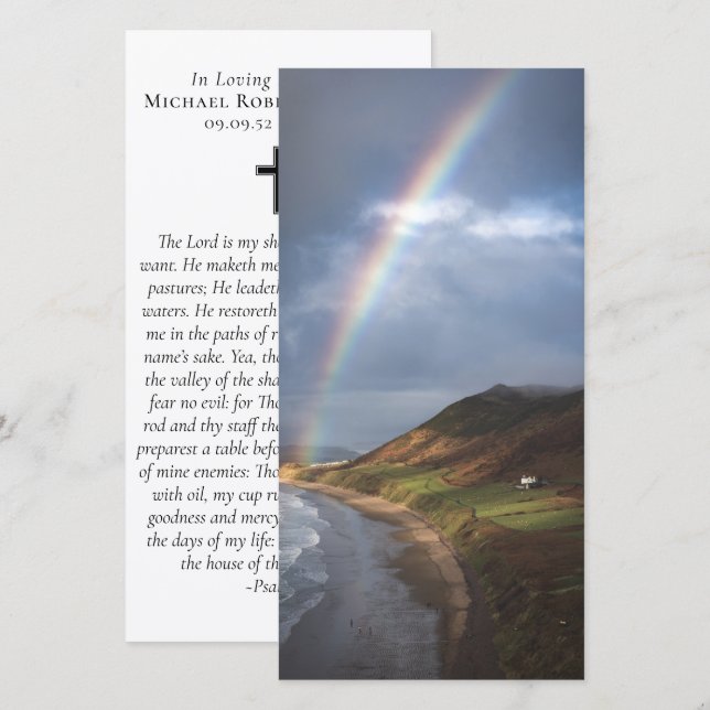 Bookmark Memorial Prabow Photo Prayer (Frente/Verso)