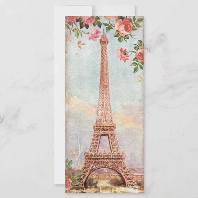 Bookmarks da Torre Eiffel Vintage em Paris (Frente)