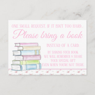 Books em Watercolor Traz um Cartão de Livro