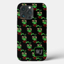 Bookworm Feliz Monograma Preto