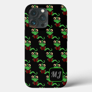 Bookworm Feliz Monograma Preto