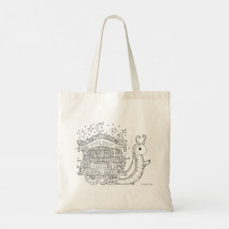 Bookworm impresso na bolsa Tote, design de tinta f