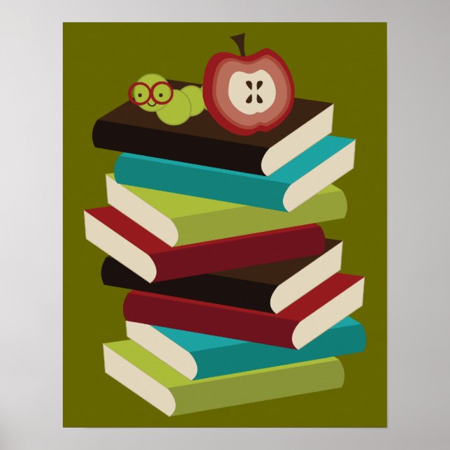Bookworm Poster para Leitura (Frente)