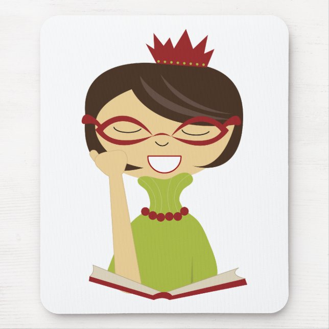 Bookworm Princess Mousepad para Crianças (Frente)