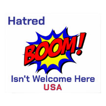 Boom de banda desenhada! O ódio não é Poster de bo