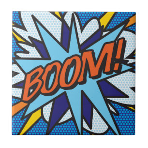 BOOM Diversão Retro Quadrinho Pop Art