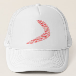 Boomerang Felicidade, bondade, boné de amor