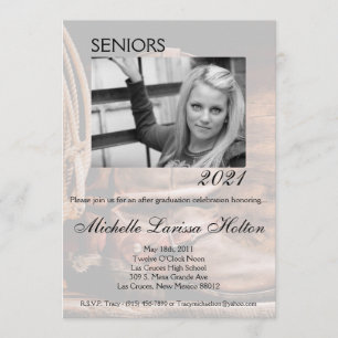 Boot do cowboy de convite para Festa de formatura 