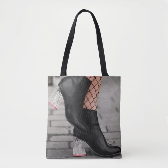 Booted & Bold Ankle Boot Tote Bag (Frente)