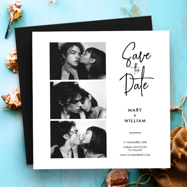 Booth de Foto Moderno Save the Date Casamento  (Modern Photo Booth Save the Date Wedding, Wedding Favors, Wedding Invitation)
