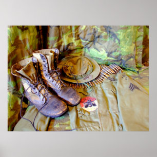 Boots, CIB, faixas Sgt e poster de Fantasma Azul