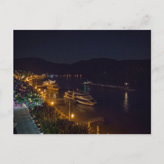 Boppard à noite - cartão postal (Frente)