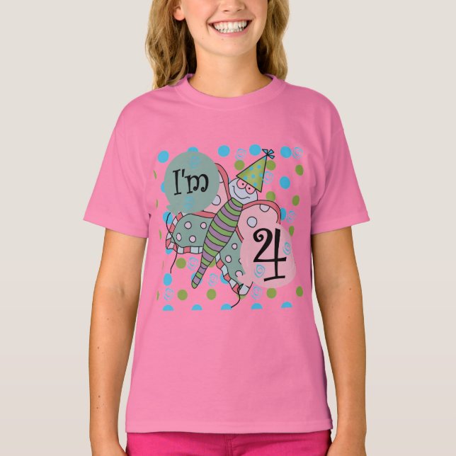 Borboleta 4º Aniversário Camisetas e presentes (Frente)