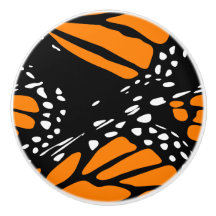 Borboleta abstrato Monarca Wing Orange Black White