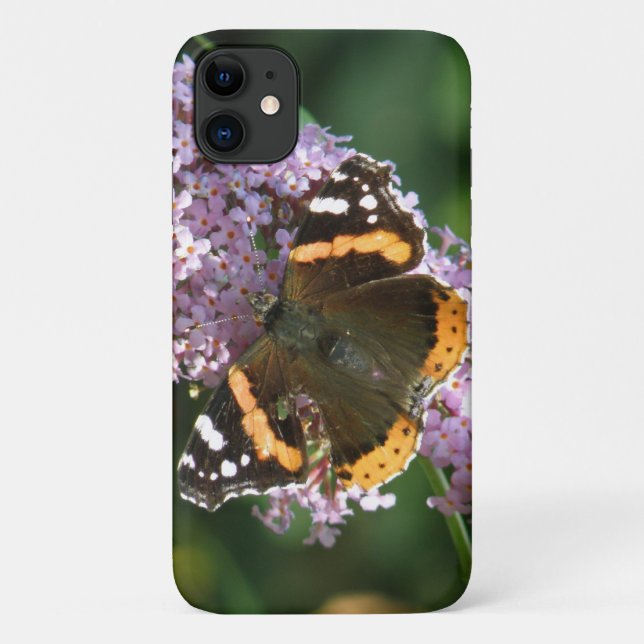Borboleta Admirável Vermelha e capas de iphone Bud (Verso)