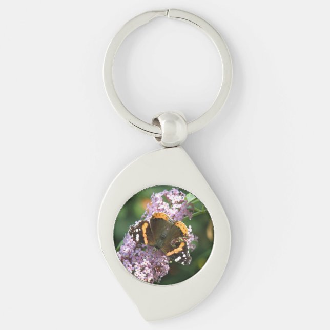 Borboleta-Almirante Vermelha e Buddleia Chaveiro (Frente)