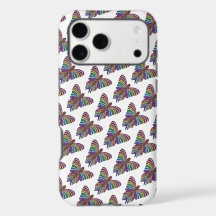 Borboleta Arco-íris (branca) - Capinha para iPhone