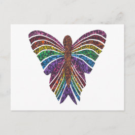 Borboleta Arco-íris (branca única) - Cartão postal