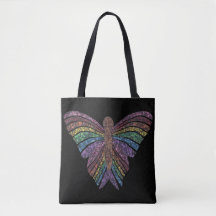Borboleta-arco-íris (preto) - Bolsa