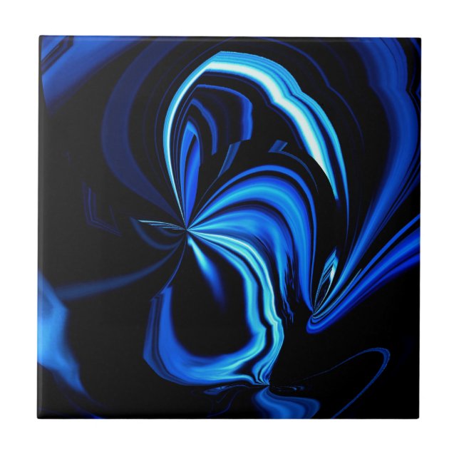 Borboleta Azul Abstrato (Frente)