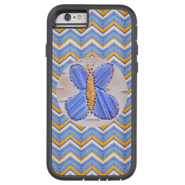 Borboleta azul Chevron (Verso)