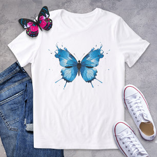 Borboleta Azul De Cores Aquáticas