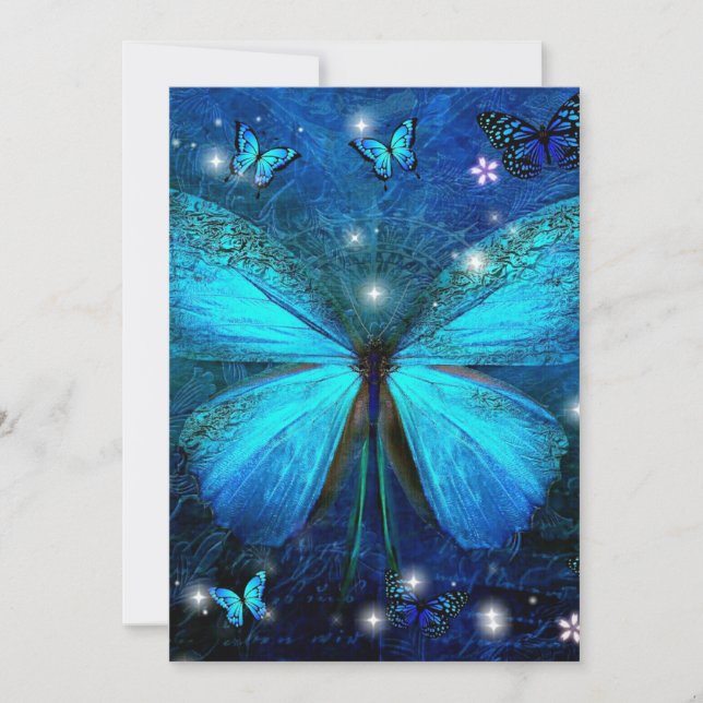 Borboleta Azul Elegante (Frente)