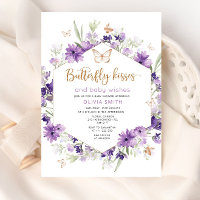 Borboleta beija chá de fraldas convite