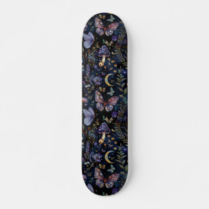 Borboleta Botânica Celestial Skateboard Escuro