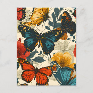 Borboleta Caleidoscópio: Cartão postal Vintage