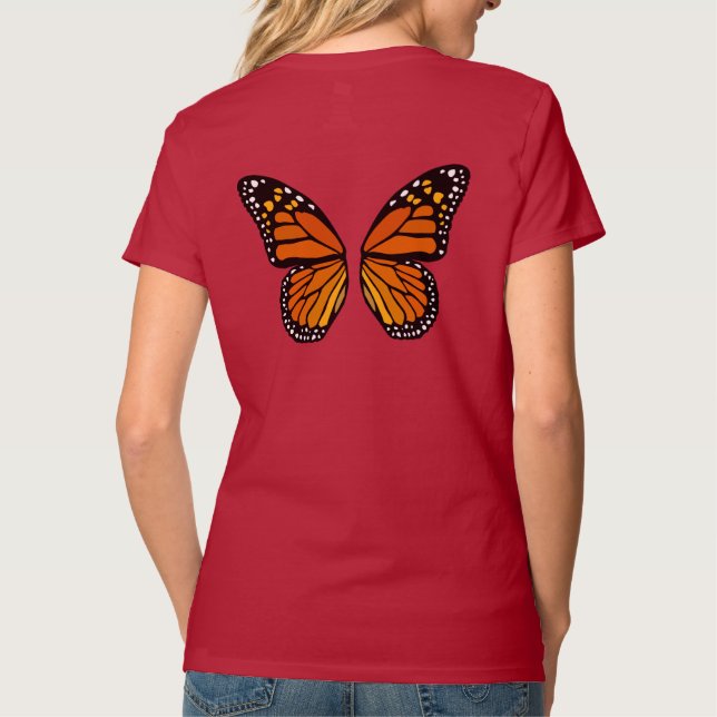 Borboleta Camisa Camisa Senhoras Bonitas Borboleta (Verso)