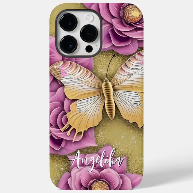 Borboleta Com Nome Personalizado Na Moda (Verso)