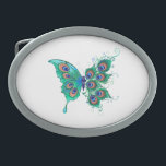 Borboleta com Penas de Pavão Verde<br><div class="desc">Borboleta detalhada,  desenhada artificialmente,  ficcional,  verde,  com penas verdes,  bonitas e pavões em fundo branco.</div>