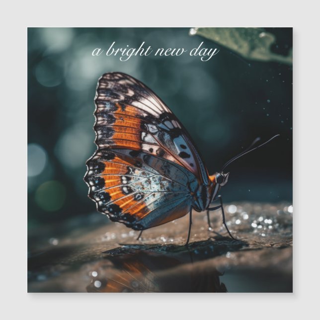 Borboleta com reflexo de água à luz do sol (Frente)